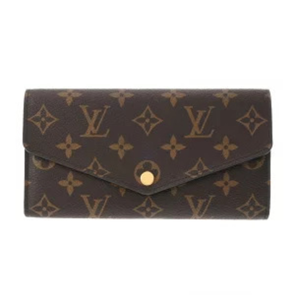 Louis Vuitton Monogram Portefeuille Sarah Fuschia Pink Canvas Long Wallet